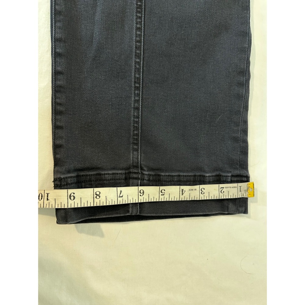Pilcro Anthropologie High Rise Wide Leg Seam Front Jeans Pants Faded Black 27 - Picture 8 of 10